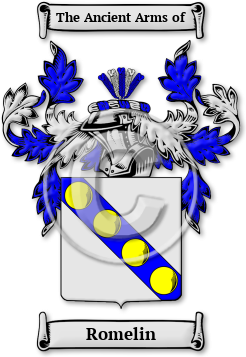 Romelin Family Crest Download (jpg) Legacy Series - 150 DPI