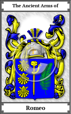 Romeo Family Crest Download (JPG) Book Plated - 600 DPI