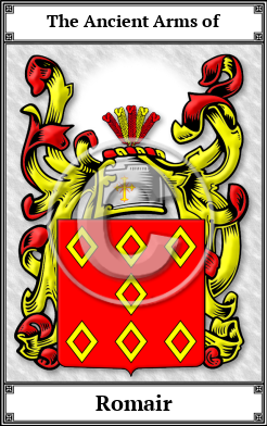Romair Family Crest Download (JPG)  Book Plated - 150 DPI
