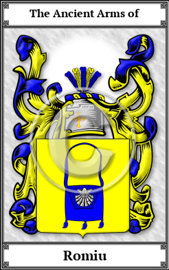 Romiu Family Crest Download (JPG)  Book Plated - 150 DPI