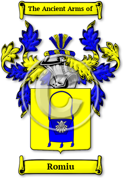 Romiu Family Crest Download (jpg) Legacy Series - 150 DPI