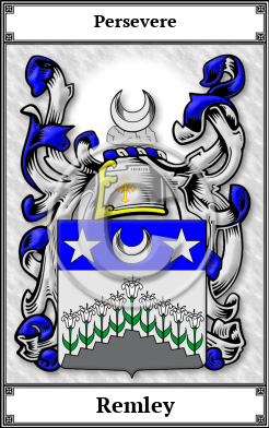 Remley Family Crest Download (JPG)  Book Plated - 150 DPI