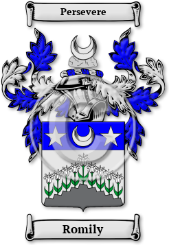 Romily Family Crest Download (jpg) Legacy Series - 150 DPI