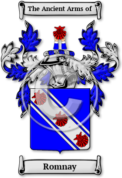 Romnay Family Crest Download (jpg) Legacy Series - 150 DPI