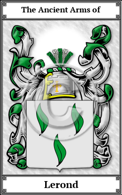 Lerond Family Crest Download (JPG) Book Plated - 600 DPI