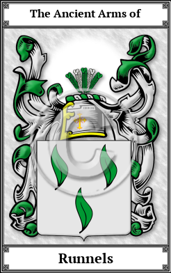 Runnels Family Crest Download (JPG)  Book Plated - 150 DPI