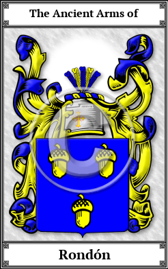 Rondón Family Crest Download (JPG) Book Plated - 600 DPI