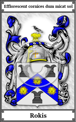 Rokis Family Crest Download (JPG)  Book Plated - 150 DPI