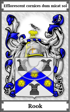 Rook Family Crest Download (JPG)  Book Plated - 150 DPI