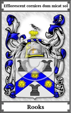Rooks Family Crest Download (JPG)  Book Plated - 150 DPI