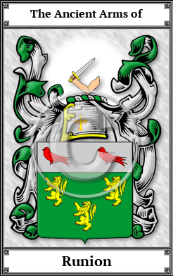 Runion Family Crest Download (JPG)  Book Plated - 150 DPI