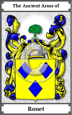 Rouet Family Crest Download (JPG)  Book Plated - 150 DPI