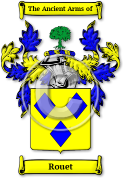 Rouet Family Crest Download (jpg) Legacy Series - 150 DPI