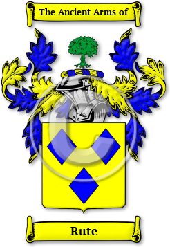 Rute Family Crest Download (jpg) Legacy Series - 150 DPI
