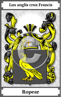 Ropear Family Crest Download (JPG)  Book Plated - 150 DPI