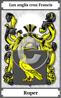 Ruper Family Crest Download (JPG)  Book Plated - 150 DPI