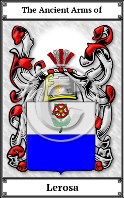 Lerosa Family Crest Download (JPG)  Book Plated - 150 DPI