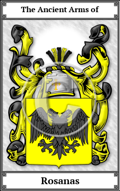 Rosanas Family Crest Download (JPG)  Book Plated - 150 DPI