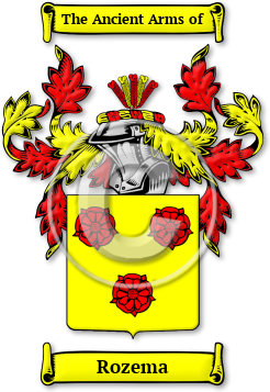 Rozema Family Crest Download (jpg) Legacy Series - 150 DPI