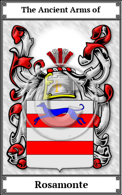 Rosamonte Family Crest Download (JPG)  Book Plated - 150 DPI