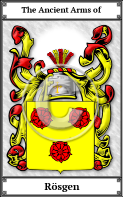 Rösgen Family Crest Download (JPG)  Book Plated - 150 DPI