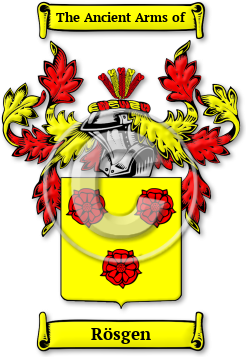 Rösgen Family Crest Download (jpg) Legacy Series - 150 DPI