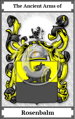 Rosenbalm Family Crest Download (JPG)  Book Plated - 150 DPI