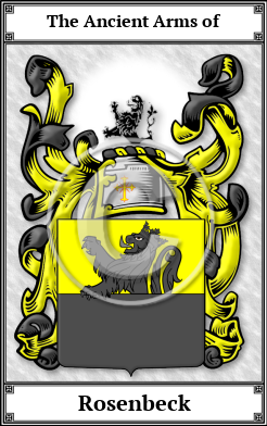 Rosenbeck Family Crest Download (JPG) Book Plated - 600 DPI