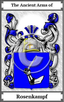 Rosenkampf Family Crest Download (JPG) Book Plated - 600 DPI