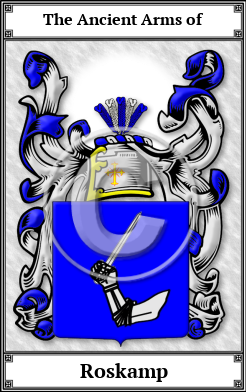 Roskamp Family Crest Download (JPG)  Book Plated - 150 DPI
