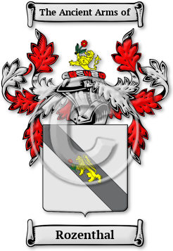 Rozenthal Family Crest Download (jpg) Legacy Series - 150 DPI