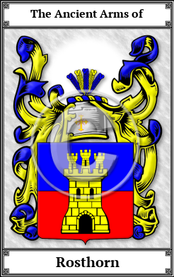 Rosthorn Family Crest Download (JPG)  Book Plated - 150 DPI