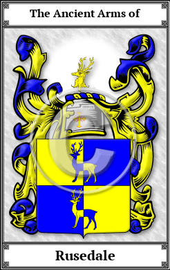 Rusedale Family Crest Download (JPG) Book Plated - 600 DPI