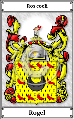 Rogel Family Crest Download (JPG)  Book Plated - 150 DPI