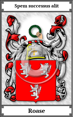 Roase Family Crest Download (JPG)  Book Plated - 150 DPI