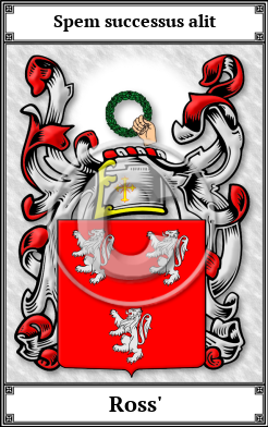 Ross' Family Crest Download (JPG) Book Plated - 600 DPI