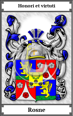 Rosne Family Crest Download (JPG)  Book Plated - 150 DPI