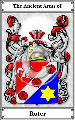 Roter Family Crest Download (JPG) Book Plated - 600 DPI