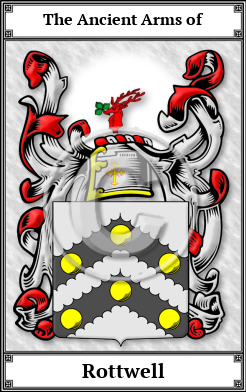 Rottwell Family Crest Download (JPG)  Book Plated - 150 DPI