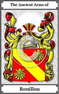 Rouillon Family Crest Download (JPG)  Book Plated - 150 DPI