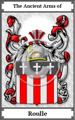 Roulle Family Crest Download (JPG) Book Plated - 600 DPI