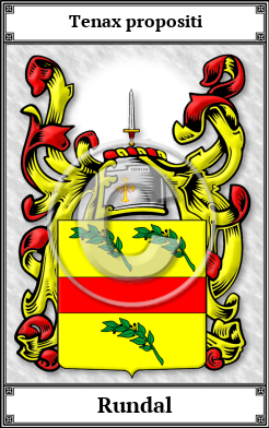 Rundal Family Crest Download (JPG) Book Plated - 600 DPI
