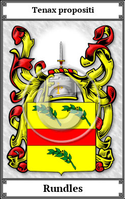 Rundles Family Crest Download (JPG)  Book Plated - 150 DPI