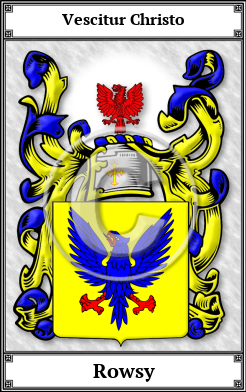 Rowsy Family Crest Download (JPG) Book Plated - 600 DPI