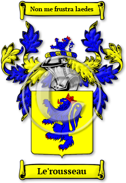 Le'rousseau Family Crest Download (jpg) Legacy Series - 150 DPI
