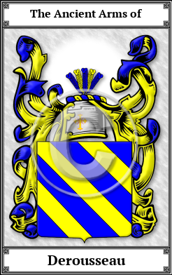 Derousseau Family Crest Download (JPG)  Book Plated - 150 DPI