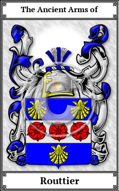 Routtier Family Crest Download (JPG)  Book Plated - 150 DPI