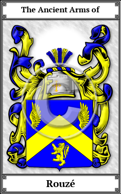 Rouzé Family Crest Download (JPG)  Book Plated - 150 DPI