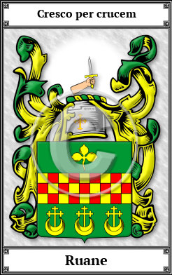 Ruane Family Crest Download (JPG)  Book Plated - 150 DPI