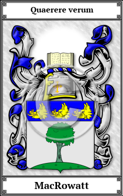 MacRowatt Family Crest Download (JPG) Book Plated - 600 DPI